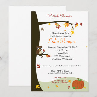 Invitation Automne Automne Thème Fête des mariées