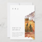 Invitation Automne Automne tout en un RSVP QR Code Mariage (Devant)