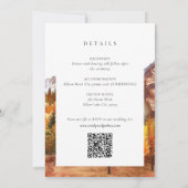 Invitation Automne Automne tout en un RSVP QR Code Mariage (Dos)