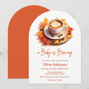 Invitation Automne Automne Un bébé brasse du Baby shower de c