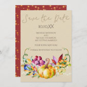 Invitation Automne Automne Vins rustiques Lumières Enregistre (Devant / Derrière)