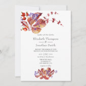 Invitation Automne - Automne Watercolor Mariage de vacances (Devant)