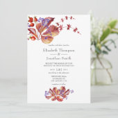 Invitation Automne - Automne Watercolor Mariage de vacances (Debout devant)
