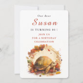 Invitation Automne / Autumn Vibes Tortoise - Anniversaire (Devant)