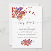 Invitation Automne - Baby shower d'aquarelle d'automne (Devant)