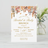 Invitation Automne Baby shower et Fête des mariées combinés (Debout devant)