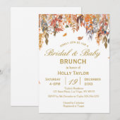 Invitation Automne Baby shower et Fête des mariées combinés (Devant / Derrière)