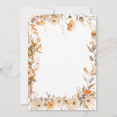 Invitation Automne Baby shower Floral Automne (Dos)