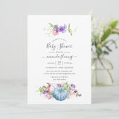 Invitation Automne - Baby shower Floral Automne (Debout devant)