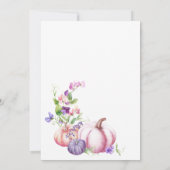 Invitation Automne - Baby shower Floral Automne (Dos)