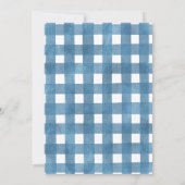 Invitation Automne Blue Floral Petit Citrouille Baby shower d (Dos)