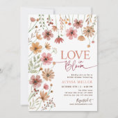 Invitation Automne Boho Amour Fleurs sauvages dans la Fête de (Devant)