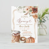 Invitation Automne Boho Coquette Citrouille Tea Party Fête de (Debout devant)