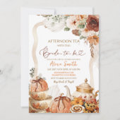 Invitation Automne Boho Coquette Citrouille Tea Party Fête de (Devant)