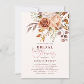 Invitation Automne Boho Fleur d'automne Fête des mariées d'aq (Devant)