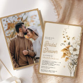 Invitation Automne Boho Fleur sauvage Photo Fête des mariées