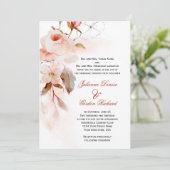 Invitation Automne Boho Marsala Burgudy Blush FlorMariage (Debout devant)