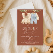 Invitation Automne Boho Terracotta Révélation de genre