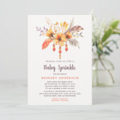 Invitation Automne Boho Tribal Baby Sprinkle (Debout devant)