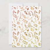 Invitation Automne Bois Animaux Baby shower Boho (Dos)