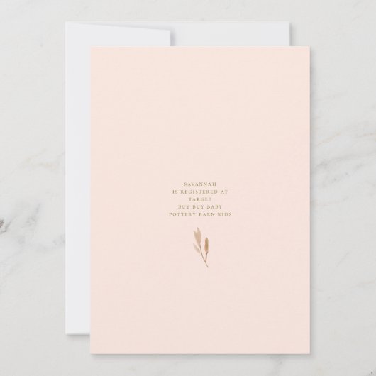 Invitation Automne Botanique Verdure Nuptiale Douche Invitati (Dos)