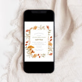 Invitation Automne Botanique Whimsy Baby shower d'automne