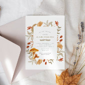 Invitation Automne Botanique Whimsy Baby shower d'automne