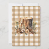 Invitation Automne Botanique Woodland Brown En vichy Thanksgi (Dos)