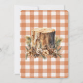 Invitation Automne Botanique Woodland En vichy Thanksgiving (Dos)