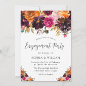 Invitation Automne Bourgogne Fleurs automne (Devant)