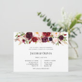 Invitation Automne Bourgogne Mariage Dîner de répétition invi (Debout devant)