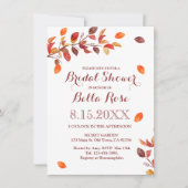 Invitation Automne Branche Automne Feuilles Automne Invitatio (Devant)