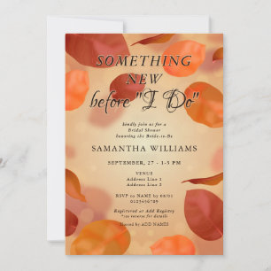 Invitation Automne Brûlé Orange Quelque Chose Nouvelle Fête d
