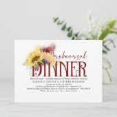 Invitation Automne Burgundy Rouge Jaune Dîner De Répétition F (Debout devant)