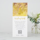 Invitation Automne Chêne Feuille Mariage Wishing Bien Code QR (Debout devant)
