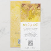 Invitation Automne Chêne Feuille Mariage Wishing Bien Code QR (Devant / Derrière)