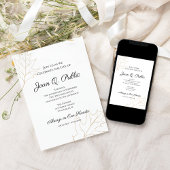 Invitation Automne Chêne Feuilles Célébration de la vie