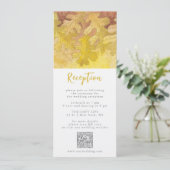Invitation Automne Chêne Feuilles Mariage de la réception Car (Debout devant)