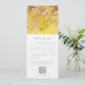 Invitation Automne Chêne Feuilles mariage RSVP QR Code (Debout devant)