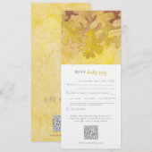 Invitation Automne Chêne Feuilles mariage RSVP QR Code (Devant / Derrière)