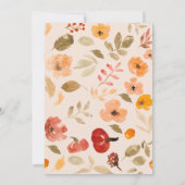 Invitation Automne Chic Boho citrouille floral Sweet 16 anniv (Dos)