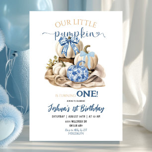 Invitation Automne Chinoiserie Petit Citrouille Anniversaire