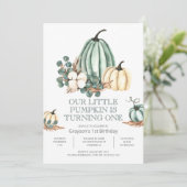 Invitation Automne Citrouille Agrithouse 1er anniversaire fêt (Debout devant)