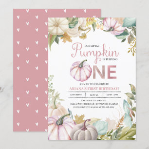 Invitation Automne Citrouille Automne Premier Anniversaire In