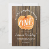 Invitation Automne Citrouille Automne Premier anniversaire Ru (Devant)