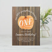 Invitation Automne Citrouille Automne Premier anniversaire Ru (Debout devant)
