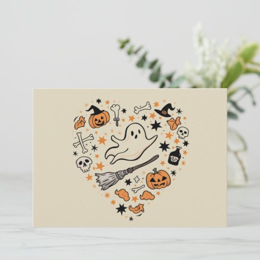 Invitation Automne Citrouille Automne Thanksgiving Halloween (Debout devant)
