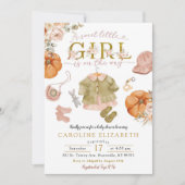 Invitation Automne Citrouille Bohemian Vêtements Baby shower  (Devant)