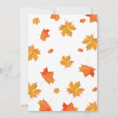 Invitation Automne Citrouille Centre de Thanksgiving Dîner (Dos)