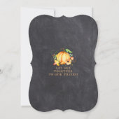 Invitation Automne Citrouille Chalkboard Thanksgiving Dîner (Dos)